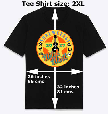 Shrewkfest Tee Shirt dimensions 2XL