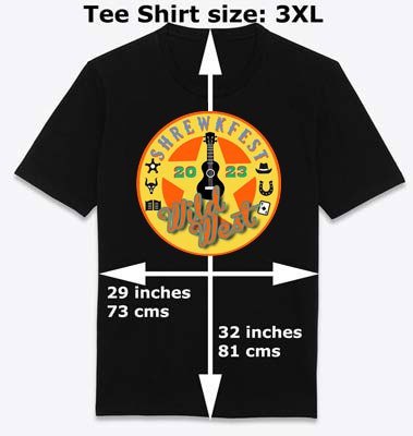 Shrewkfest Tee Shirt dimensions 3XL