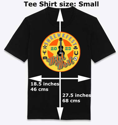 Shrewkfest Tee Shirt dimensions Small